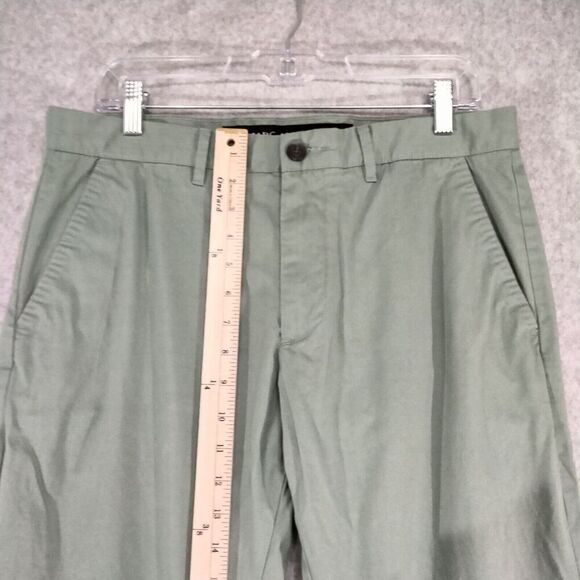Marc Anthony Mens Size 33W x 31L Green Khanki Chino Flat Front Pants Workwear - Picture 5 of 11
